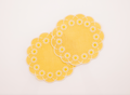 Daisy Coaster in Yellow, Set of 4