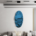 ArtZ® Stainless Steel Oval Mirror - Blue 31 inch by 63 inch (80 cm by 160 cm)