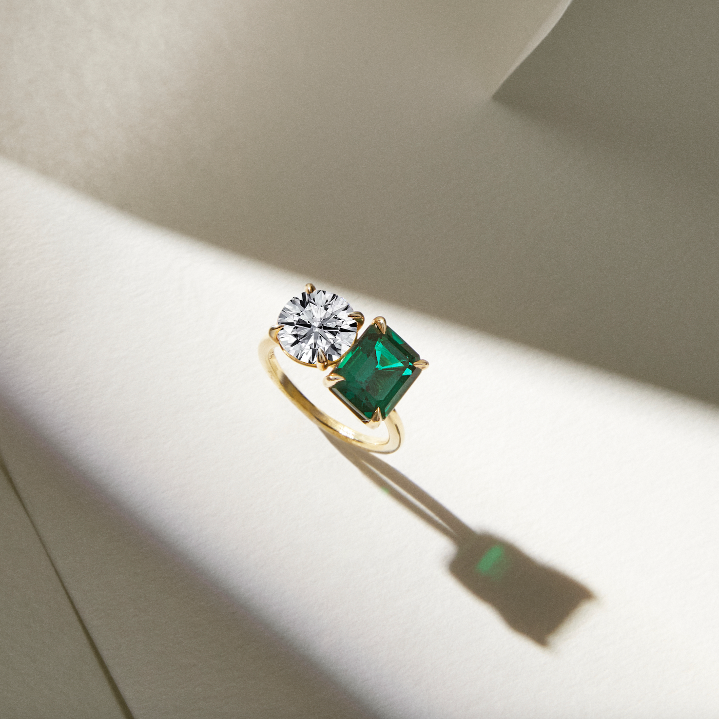 DUO Emerald & Diamond Ring POA By ALINKA Fine Jewellery