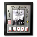 Rat Pack Vegas Collage W/ Authentic Sands Playing Cards Framed Sign