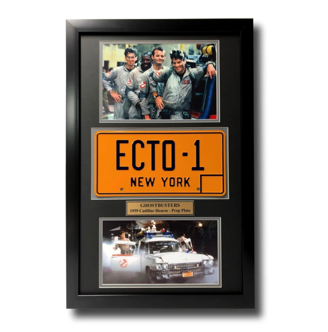 "Ghostbusters" Dan Aykroyd Movie Car License Plate Framed Collage
