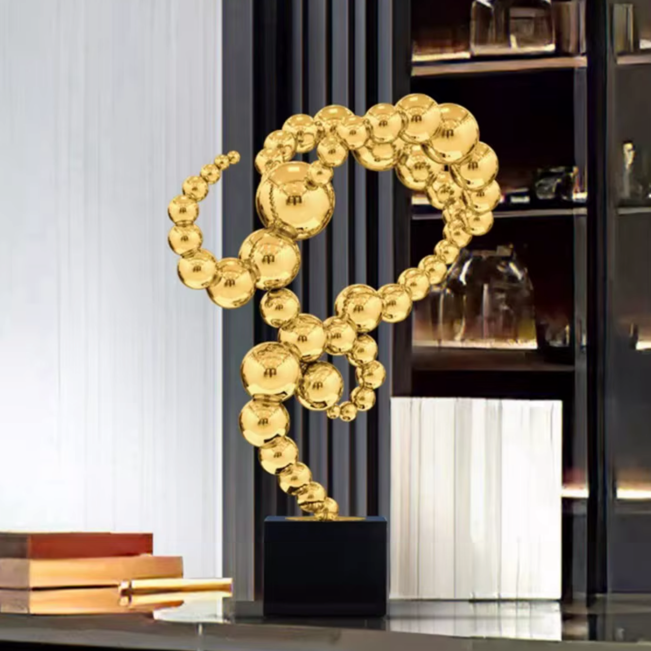 ArtZ® Orbique Niche Stainless Steel Sculpture - Gold