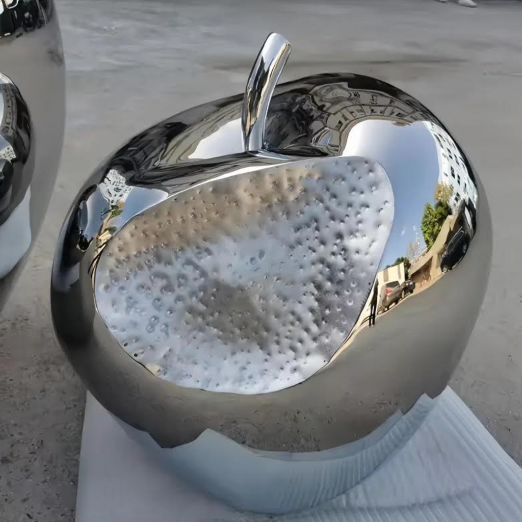 ArtZ® Silver Core Stainless Steel Apple Sculpture