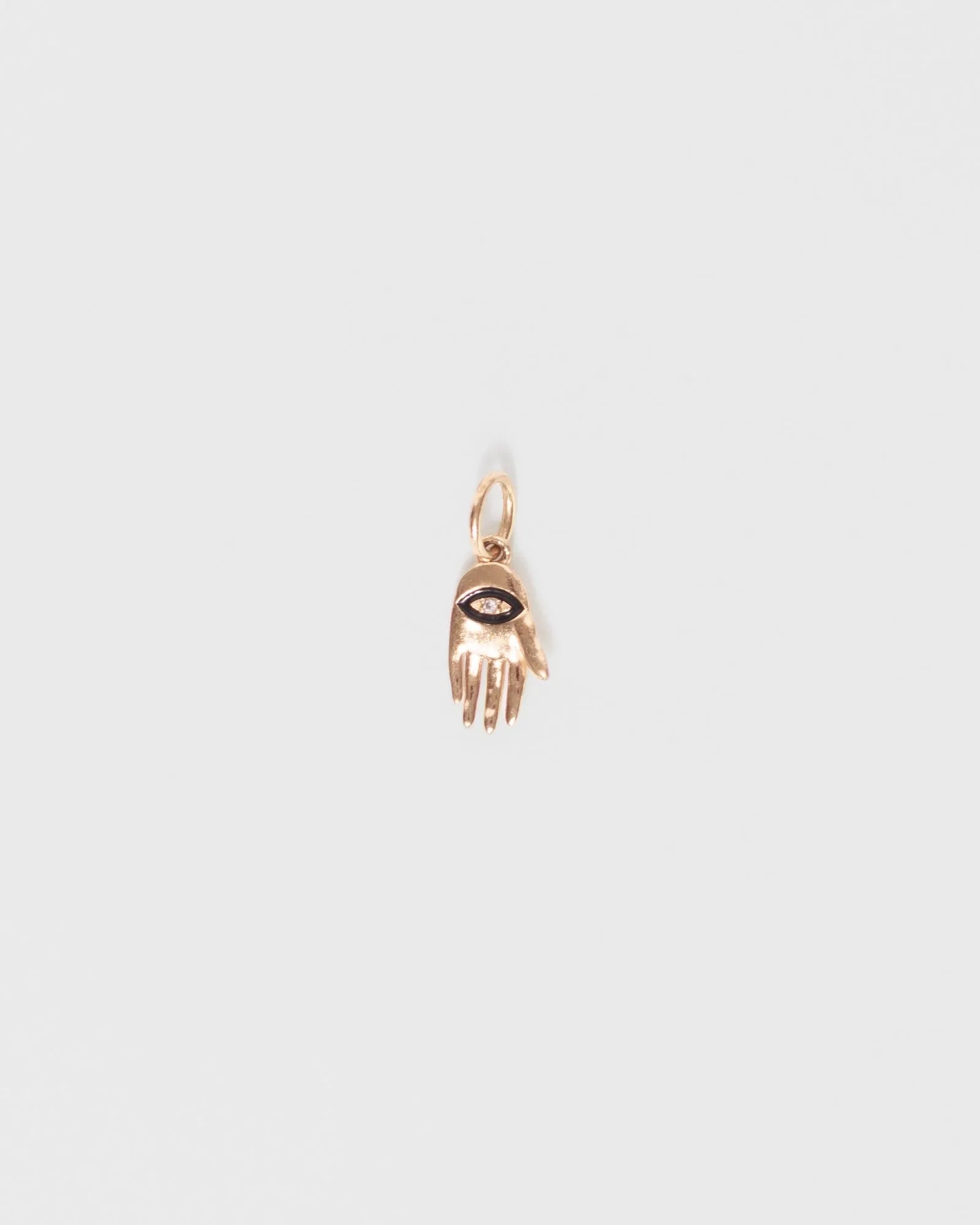 Sculptured Hamsa Charm in Gold