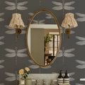 Dragonfly Wallpaper in Gray and White