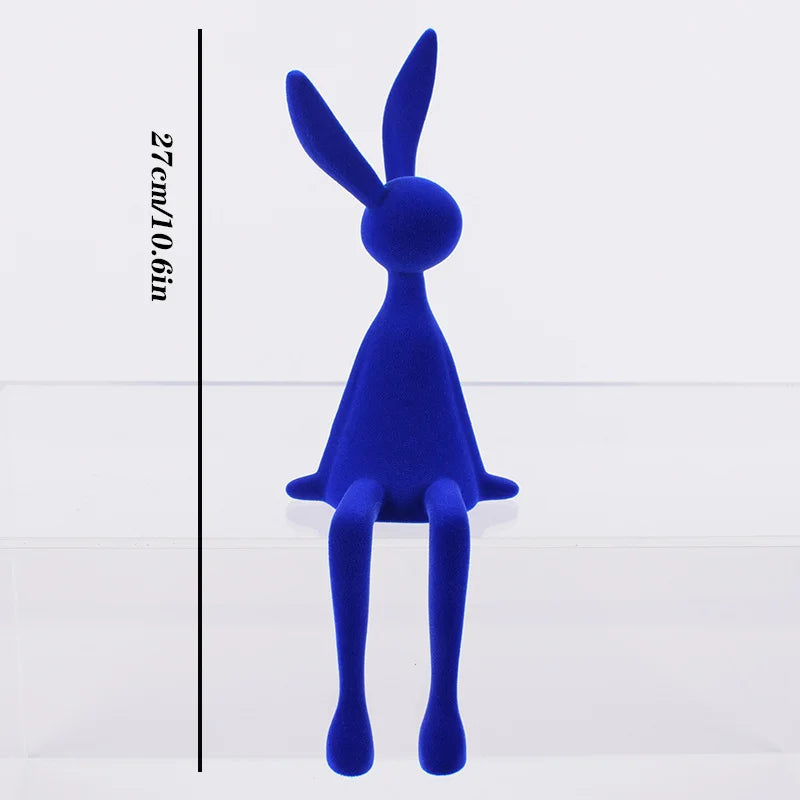 ArtZ® Nordic Abstract Rabbit Sculptures - Blue Girl
