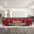 ArtZ® Luxe Sofa - Burgundy Synthetic Leather