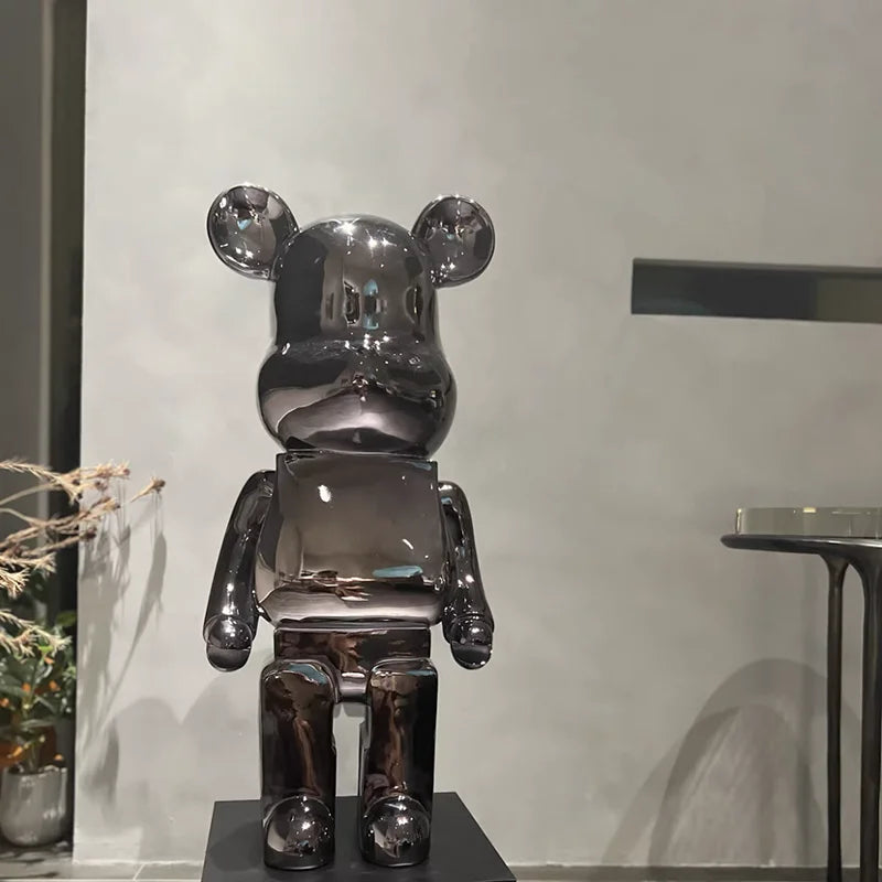 ArtZ® Large Bear Sculptures - Gray / Height 31.5 inch (80 cm)