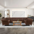 ArtZ® Luxe Sofa - Brown Synthetic Leather