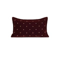 Vermilion Crane Velvet Embroidered Throw Pillow