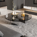 ArtZ® Nordic Design Round Glass Wedge Coffee Table