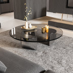 ArtZ® Nordic Design Round Glass Wedge Coffee Table