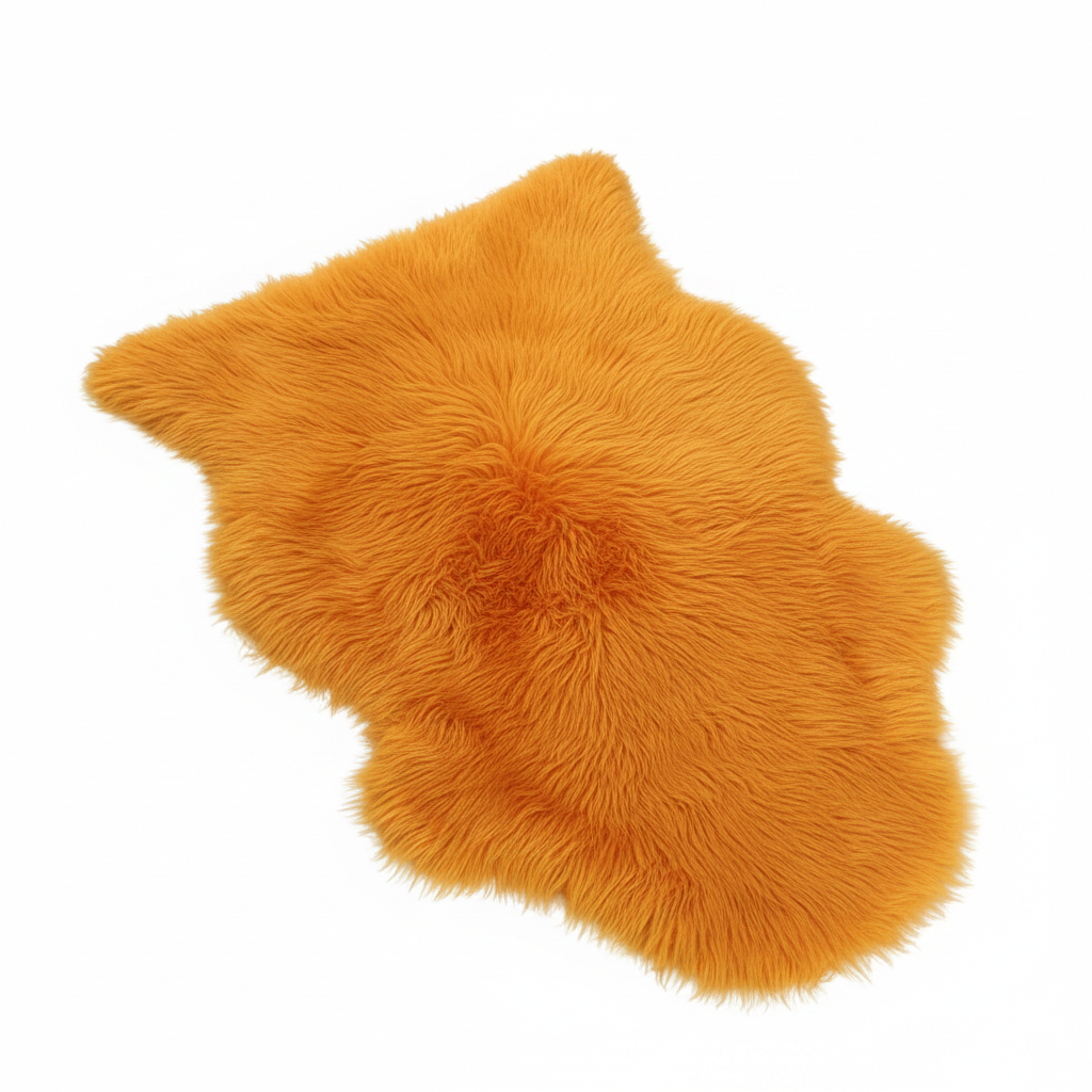 Genuine Sheepskin Shag Rug — Light Tan