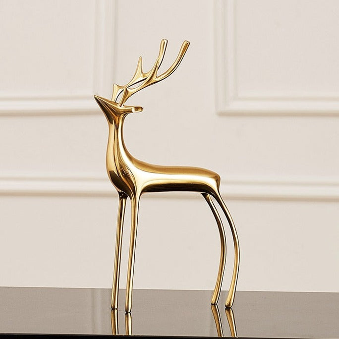 ArtZ® Abstract Nordic Reindeer Sculptures - Small 8.7 inch by 6.3 inch (22x16cm)