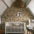 Vintage Rabbit Nursery Wallpaper