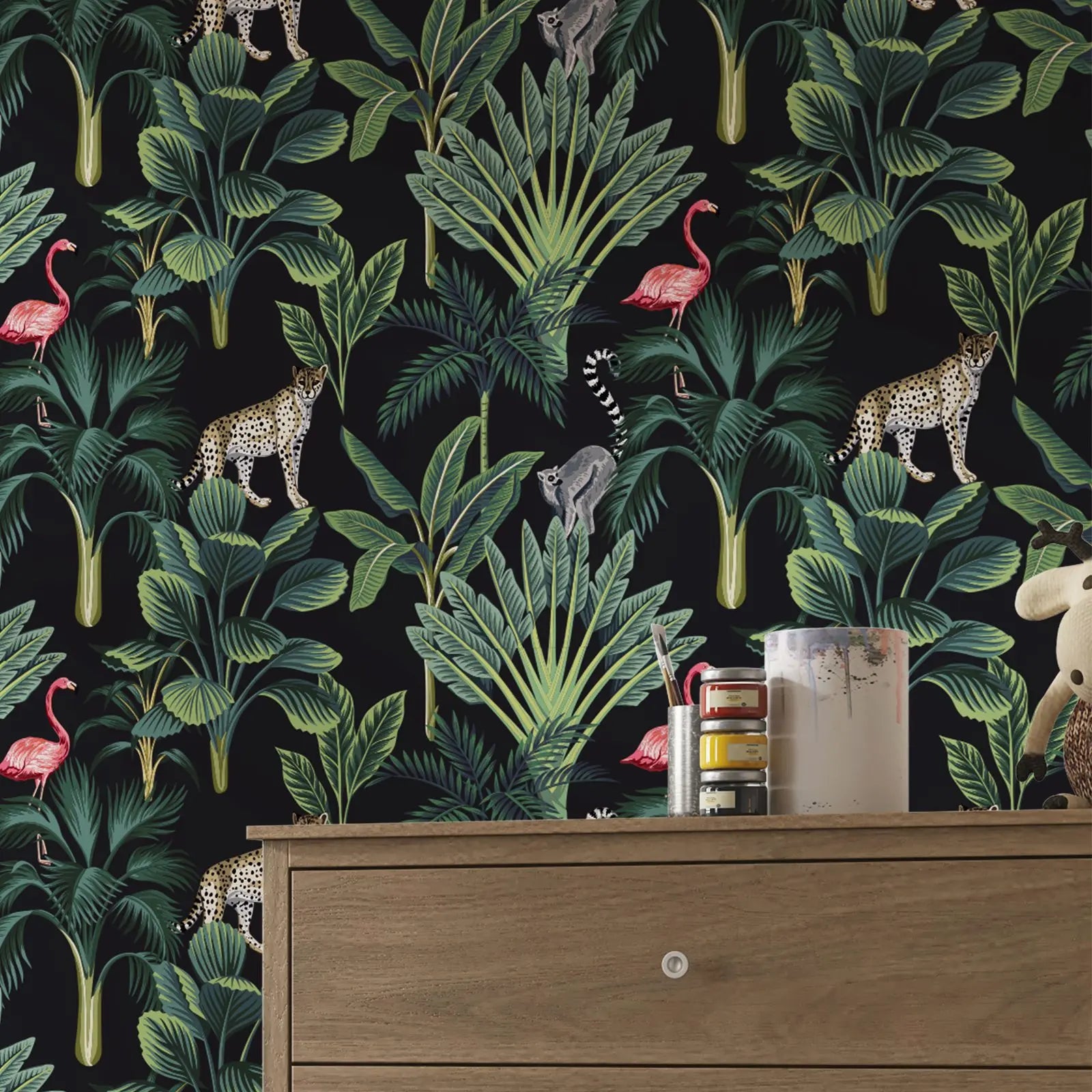 Tropical Flamingo Wallpaper