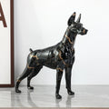 ArtZ® Standing Doberman Pinscher Graffiti Painted Sculpture - Black