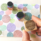Sea urchins rubber stamps
