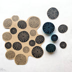 Sea urchins rubber stamps
