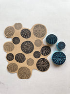 Sea urchins rubber stamps