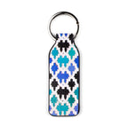 Blue and Black Leather Keychain Sebka