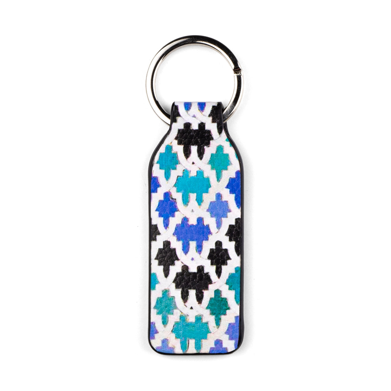 Blue and Black Leather Keychain Sebka