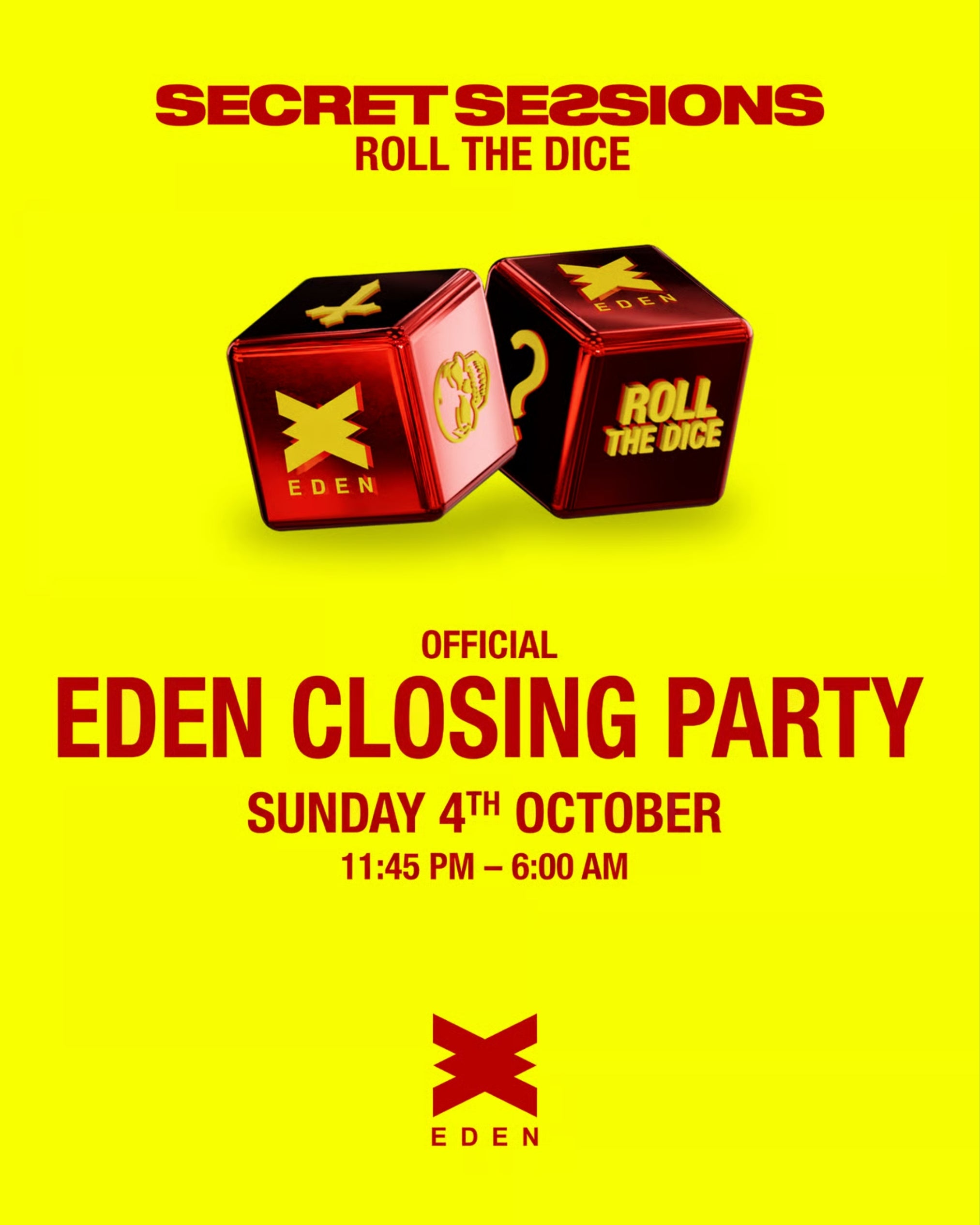 Eden Ibiza announces official 2026 closing party with Secret Sessions and a secret lineup