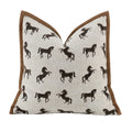 Jacquard Stallion Velvet Horse Throw Pillow