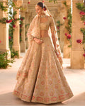 Nude Gold Applique Work Lehenga Set By KYNAH, Luxury Indian Fashion & Bridal Wear