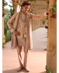 Dusty Nude Bundi Set By KYNAH, Luxury Indian Fashion & Bridal Wear