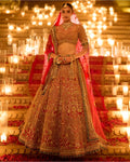 Red & Emerald Zardosi Lehenga Set By KYNAH, Luxury Indian Fashion & Bridal Wear