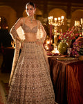 Ruby & Emerald Pearl Lehenga Set By KYNAH, Luxury Indian Fashion & Bridal Wear