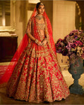 Red Zardosi Cut Work Lehenga Set By KYNAH, Luxury Indian Fashion & Bridal Wear