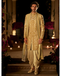 Slate Gold Sherwani Set By KYNAH, Luxury Indian Fashion & Bridal Wear
