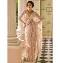 Dusty Mauve Dori Sari By KYNAH, Luxury Indian Fashion & Bridal Wear