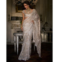 Ivory Gold Sequin Sari By KYNAH, Luxury Indian Fashion & Bridal Wear