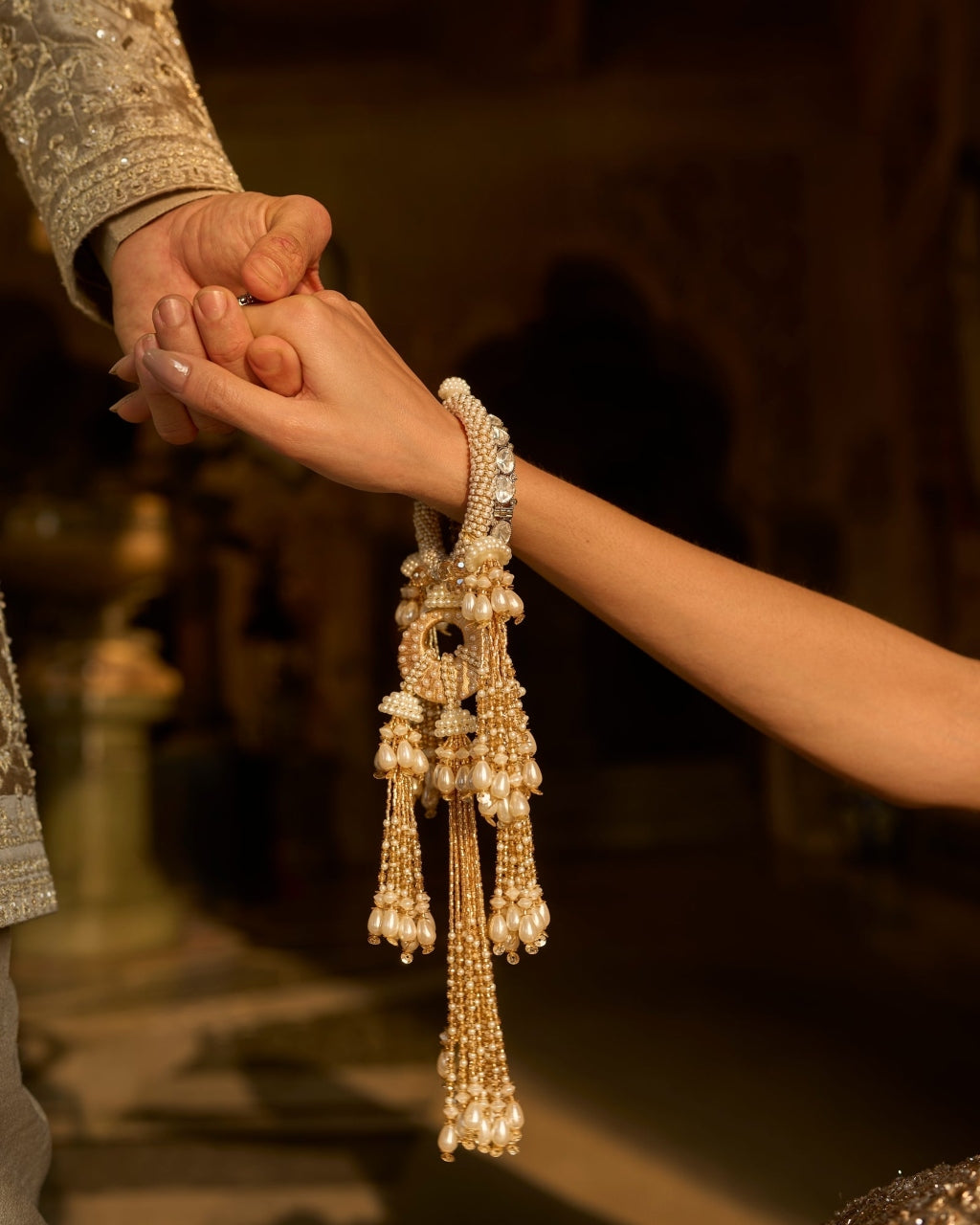 Ivory Gold Kalira Set By KYNAH, Luxury Indian Fashion & Bridal Wear
