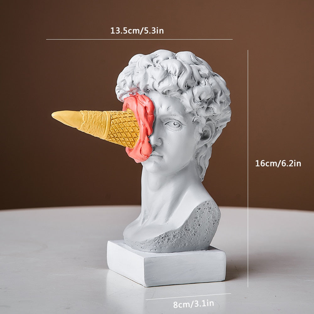ArtZ® Nordic Ice Cream Face Sculpture - Strawberry