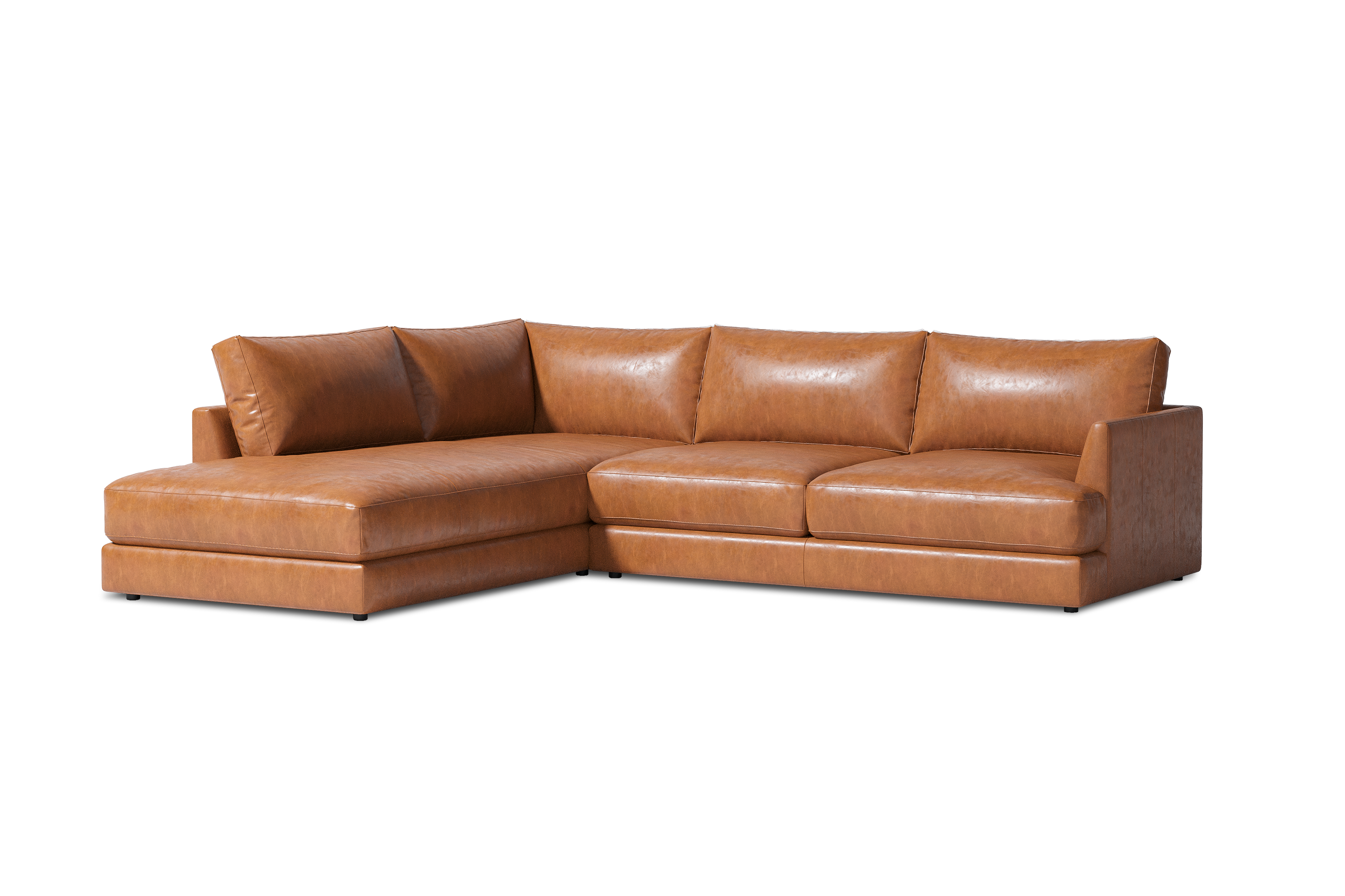 Serena Leather Sectional Sofa