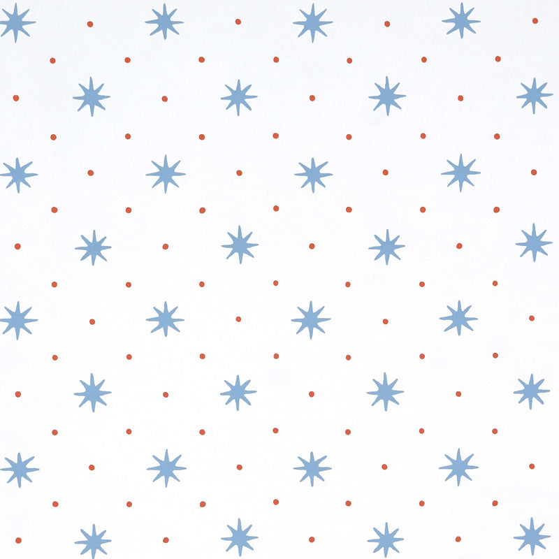 Serendipity Wallpaper Blue Orange By Sister Parish Design