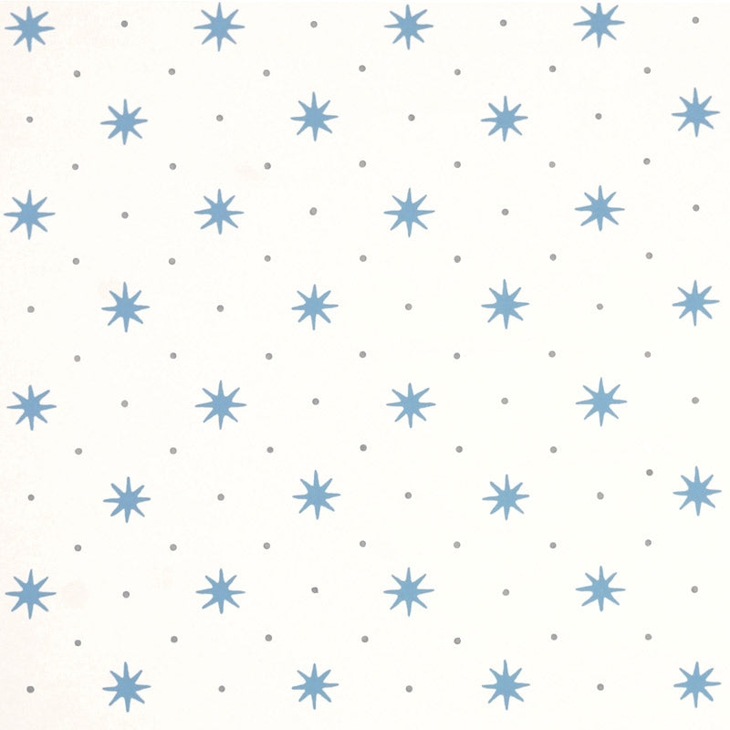 Serendipity Wallpaper Blue Silver By Sister Parish Design