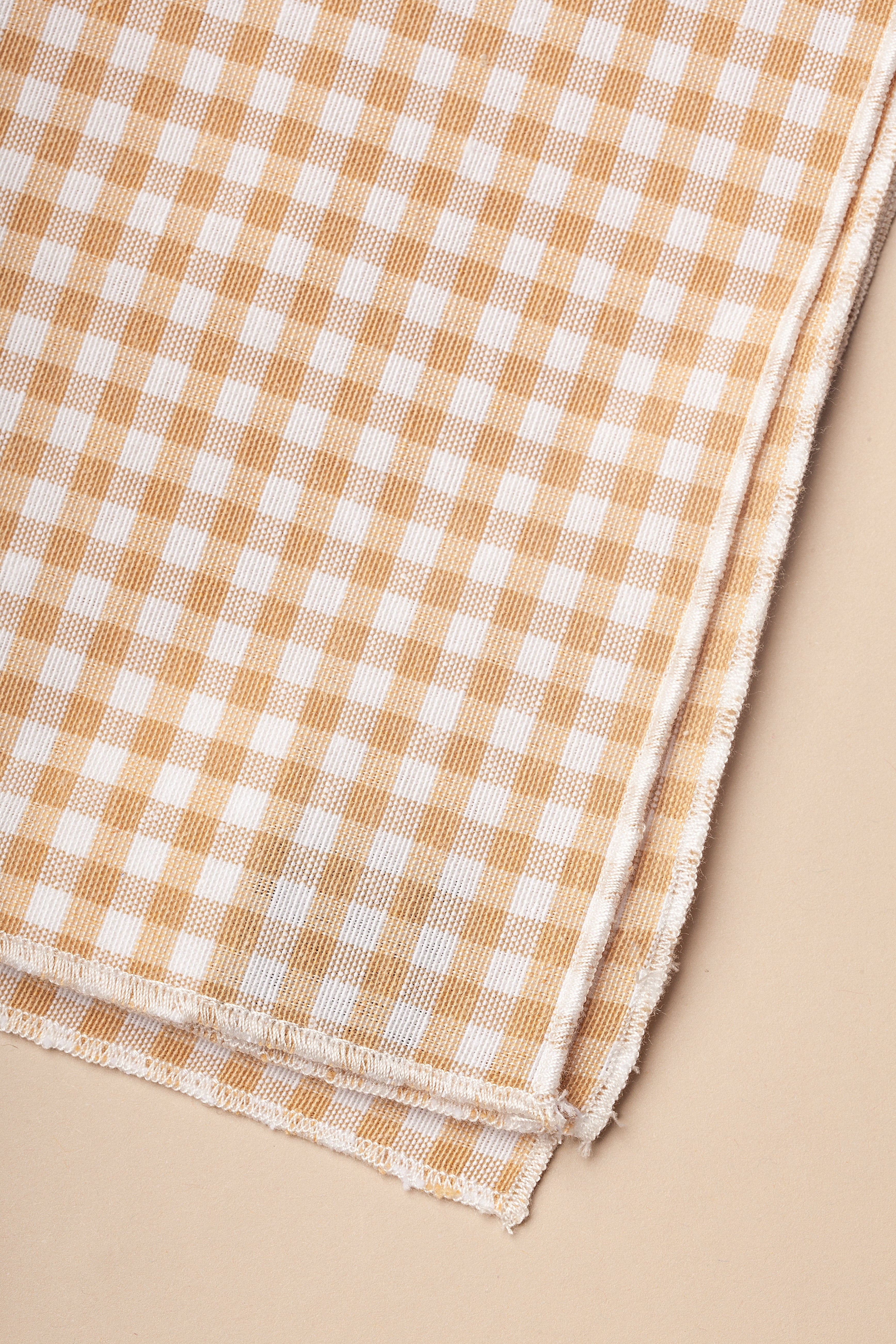 Servilleta vichy beige cuadro pequeño (pack de 2)