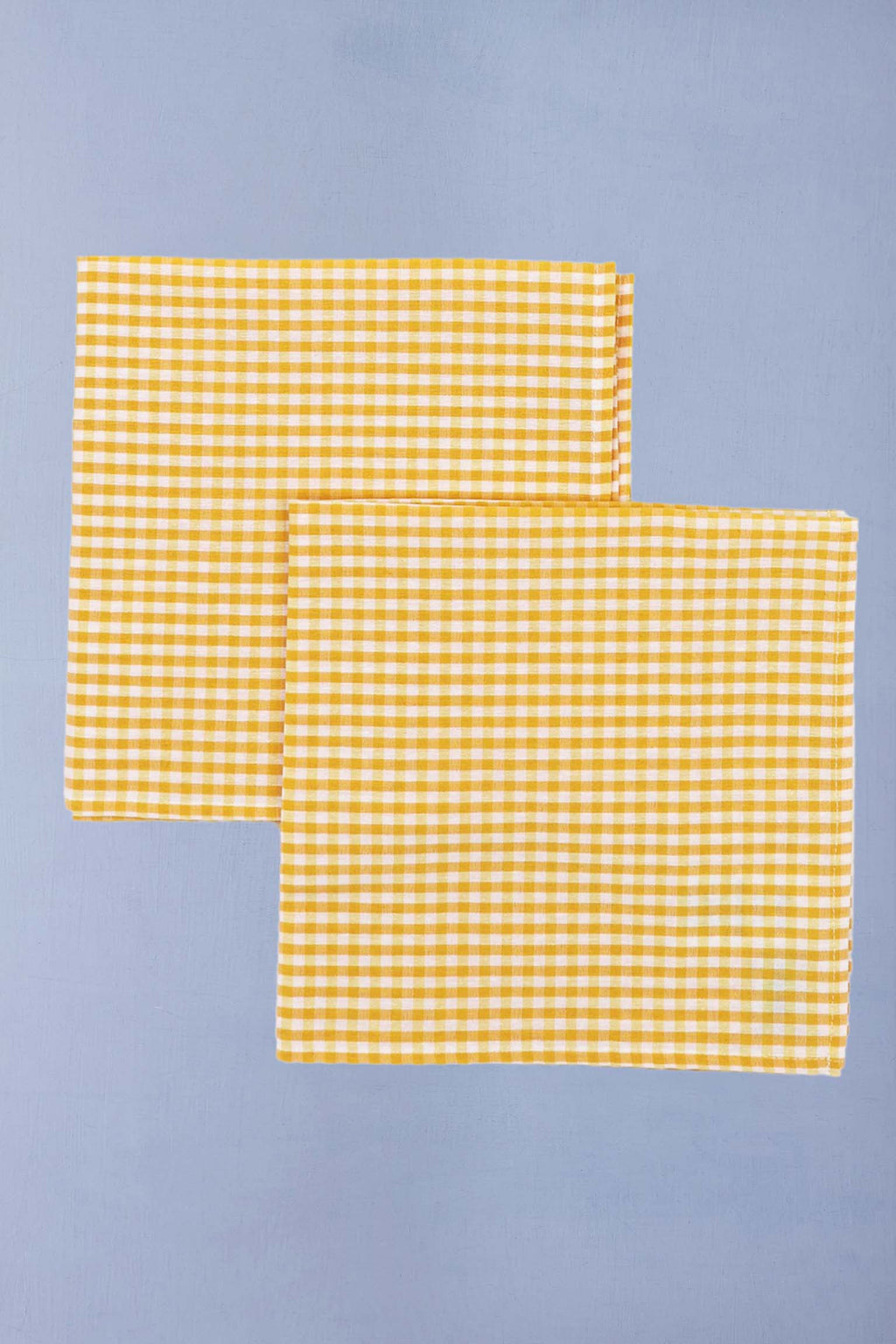 Servilleta vichy amarillo cuadro pequeño (pack de 2)