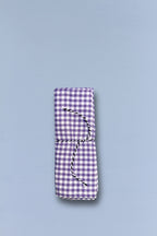 Servilleta vichy malva cuadro pequeño (pack de 2)