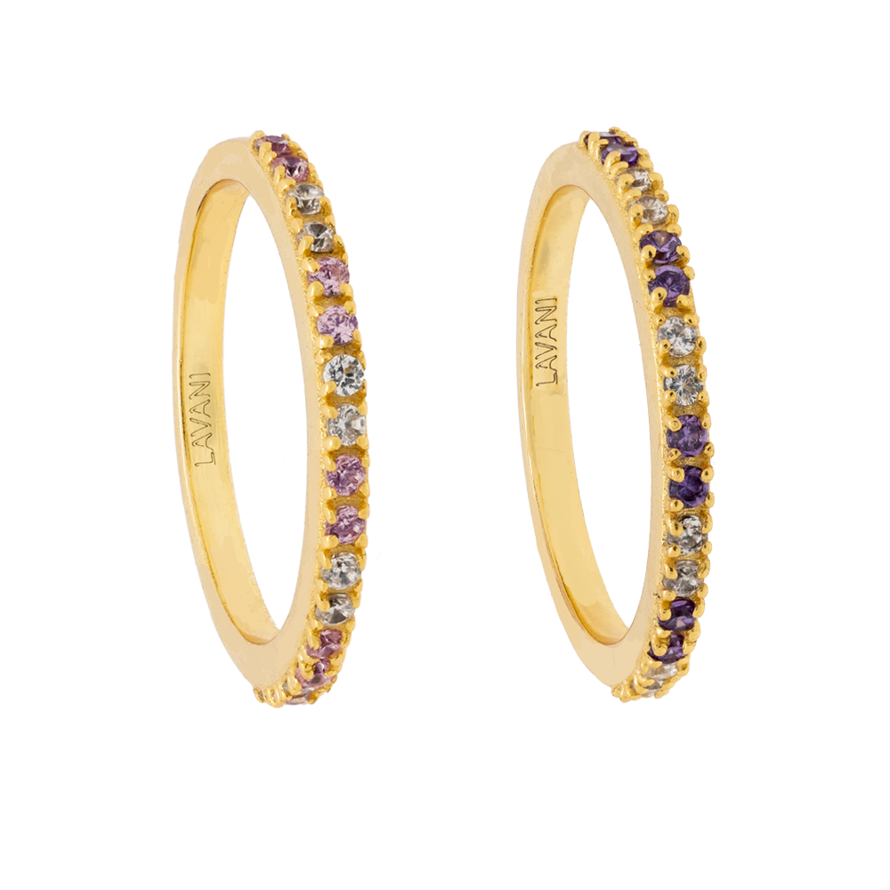 Set Anillos Diya Rosado