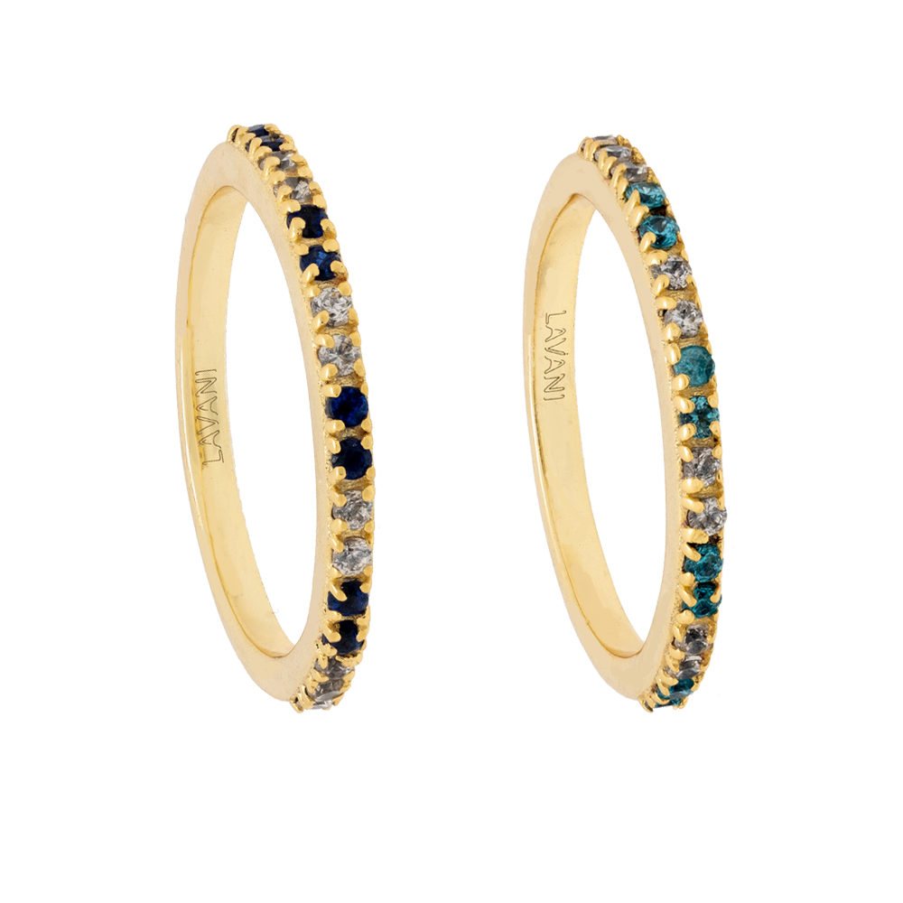 Set Anillos Diya Azules