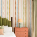 Colorful Scallop Stripes Wallpaper