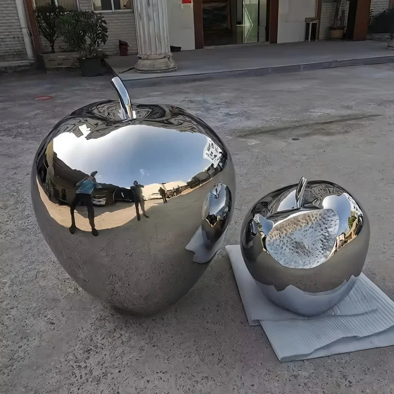 ArtZ® Silver Core Stainless Steel Apple Sculpture