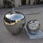 ArtZ® Silver Core Stainless Steel Apple Sculpture