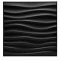 ArtZ® Wave 3D Wall Panel - Matte Black Set of 12 Panels (32 sq. ft.)
